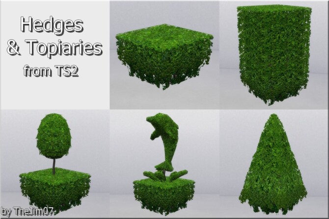 Sims 4 Hedges & Topiaries from TS2 by TheJim07 at Mod The Sims 4
