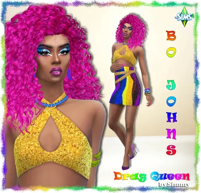 Sims 4 Bibbi   Bo Jones Drag Queen at TSR