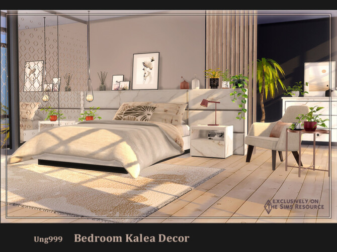 Sims 4 Bedroom Kalea Decor by ung999 at TSR