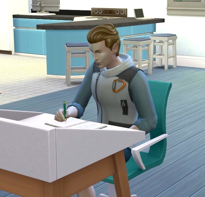 Sims 4 Homework at Desk Mod by BosseladyTV at Mod The Sims 4