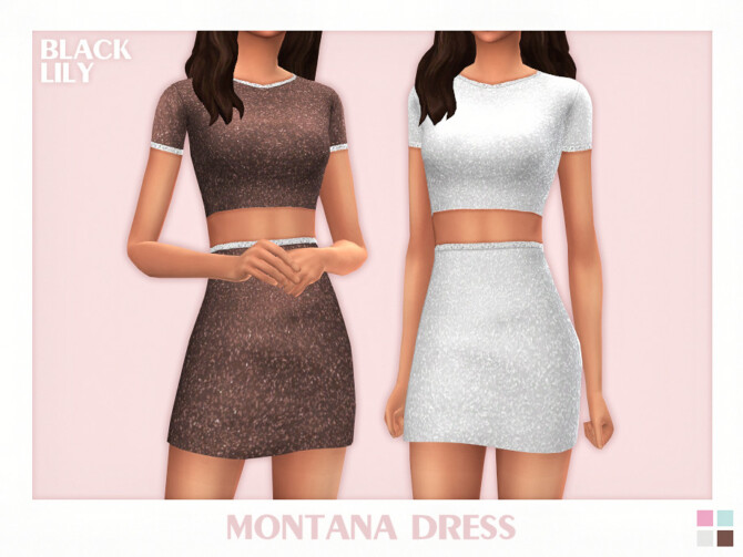 Sims 4 Montana Dress by Black Lily at TSR