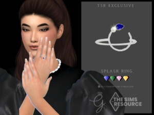 Splash Ring Middle Right Finger by Glitterberryfly at TSR