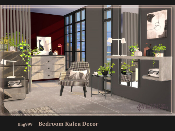 Sims 4 Bedroom Kalea Decor by ung999 at TSR