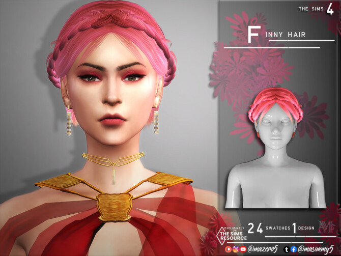 Sims 4 Finny Hair by Mazero5 at TSR