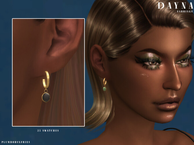 Sims 4 DAYNA Earrings by Plumbobs n Fries at TSR
