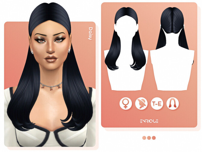 Sims 4 Daisy Hair by Enriques4 at TSR