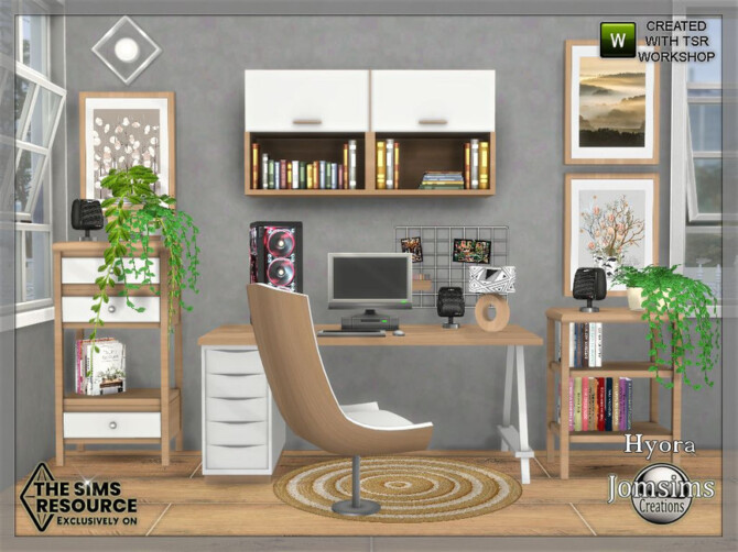 Sims 4 Hyora office by jomsims at TSR