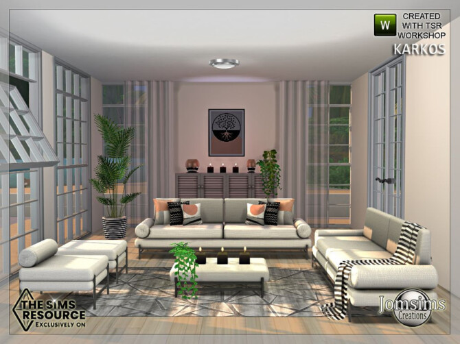 Sims 4 Karkos livingroom by jomsims at TSR