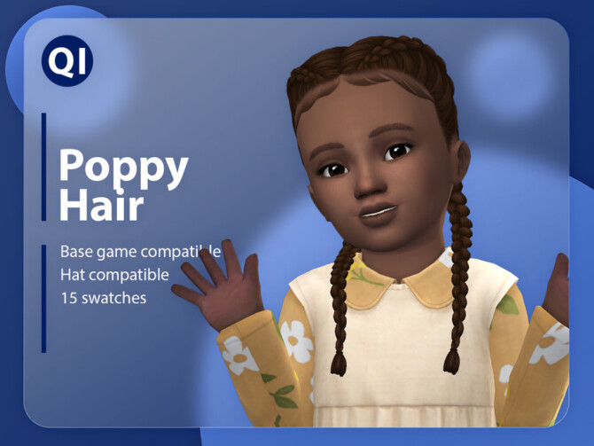 Sims 4 Poppy Hair by qicc at TSR
