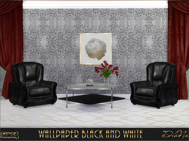 Sims 4 Wallpaper Black and white at DiaNa Sims 4