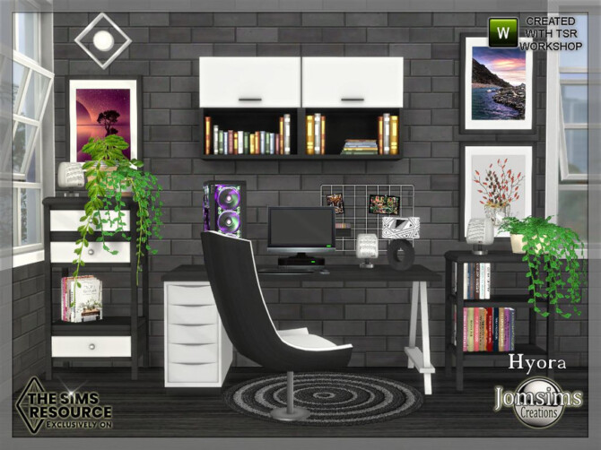 Sims 4 Hyora office by jomsims at TSR