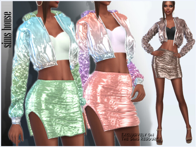 Sims 4 Holographic laser skirt by Sims House at TSR