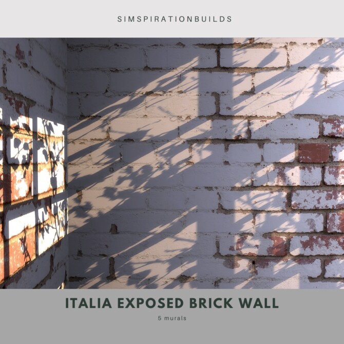 Sims 4 Italia Exposed Brick Wall at Simspiration Builds