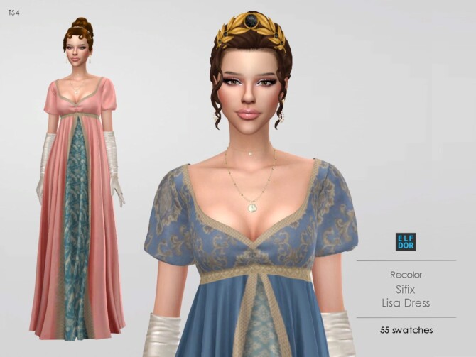 Sims 4 Lisa Dress RC at Elfdor Sims