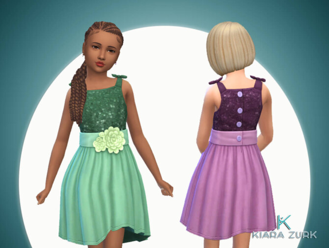 Sims 4 Dress Flower for Girls at My Stuff Origin