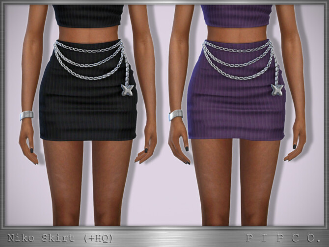 Sims 4 Niko Skirt by Pipco at TSR