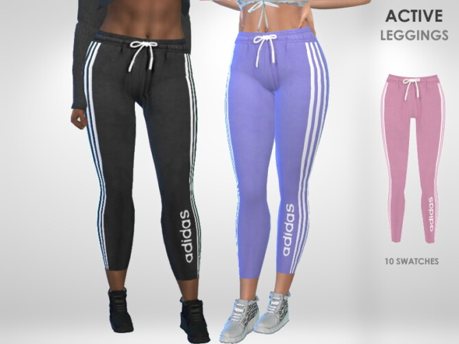 Sims 4 Active Leggings by Puresim at TSR
