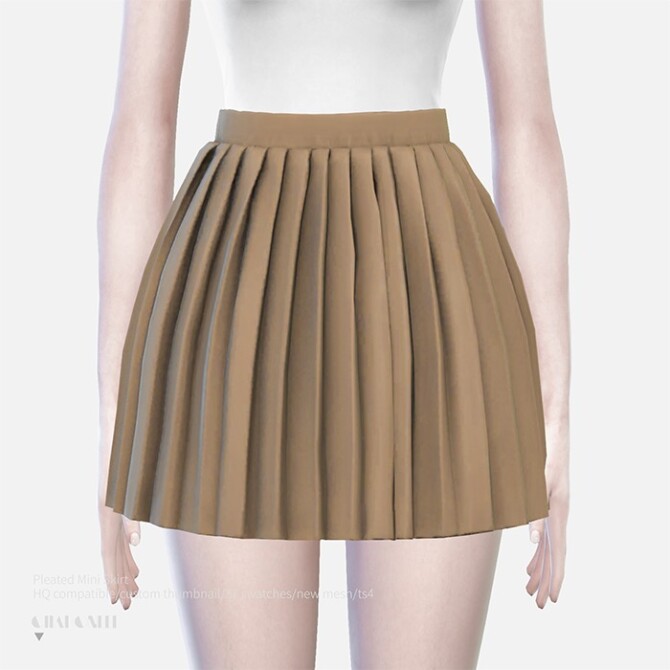 Sims 4 Pleated Mini Skirt at Charonlee