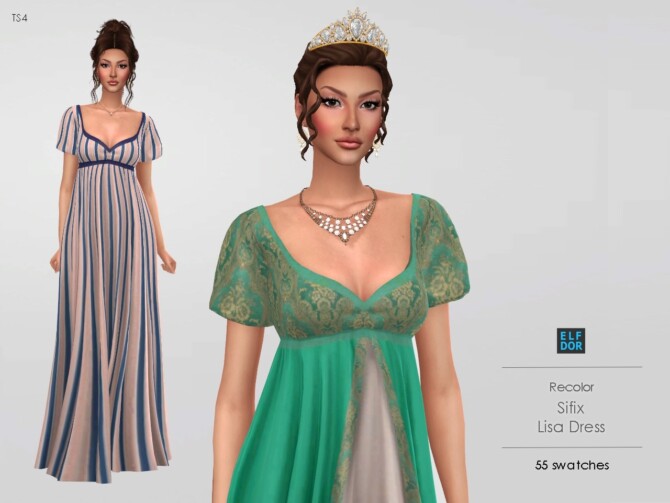Sims 4 Lisa Dress RC at Elfdor Sims