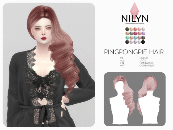 Sims 4 PINGPONGPIE HAIR by Nilyn at TSR