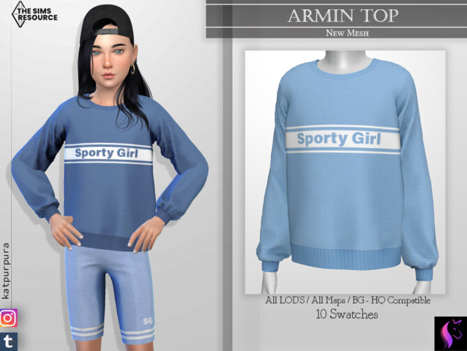 Sims 4 Armin Top by KaTPurpura at TSR