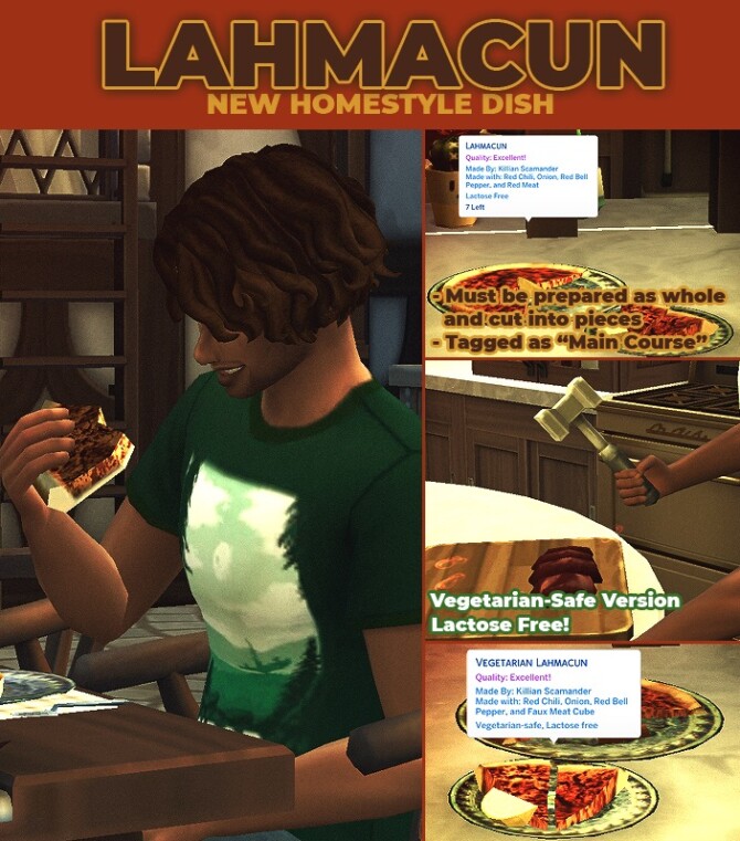 Sims 4 Lahmacun   New Custom Recipe by RobinKLocksley at Mod The Sims 4