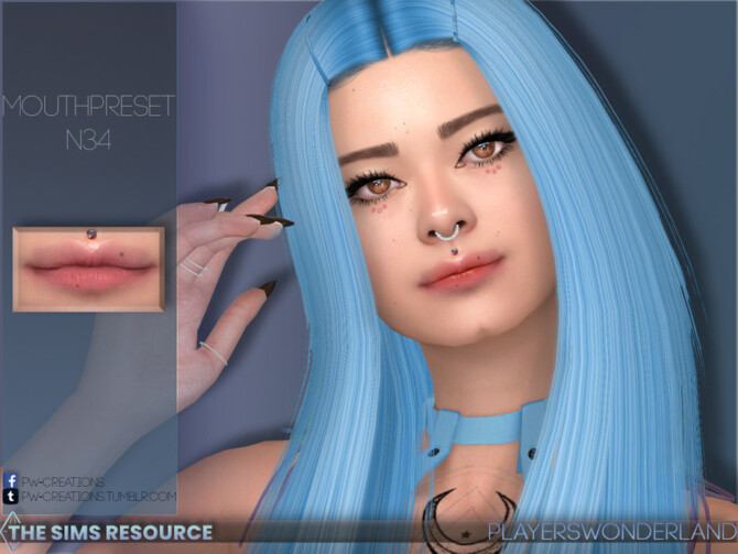 Sims 4 Mouthpreset N34 by PlayersWonderland at TSR