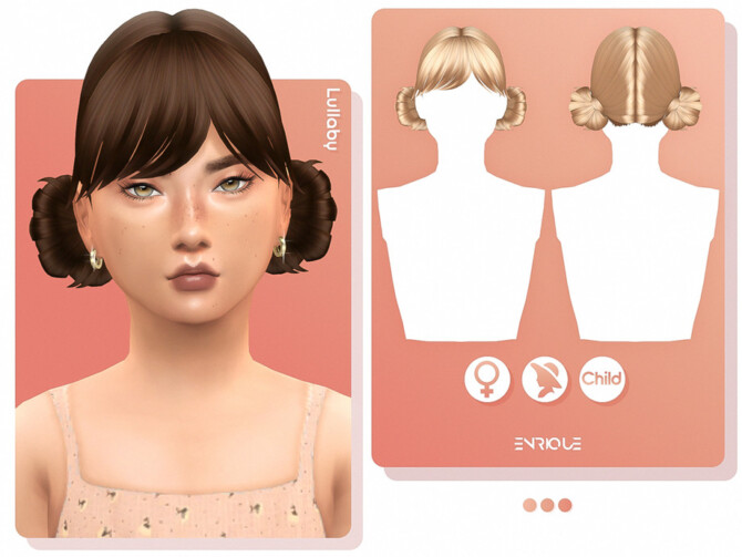 Sims 4 Lullaby Hair (Child Version) by Enriques4 at TSR