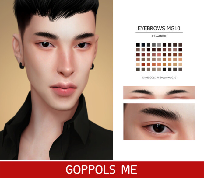 Sims 4 GOLD M Eyebrows G10 at GOPPOLS Me