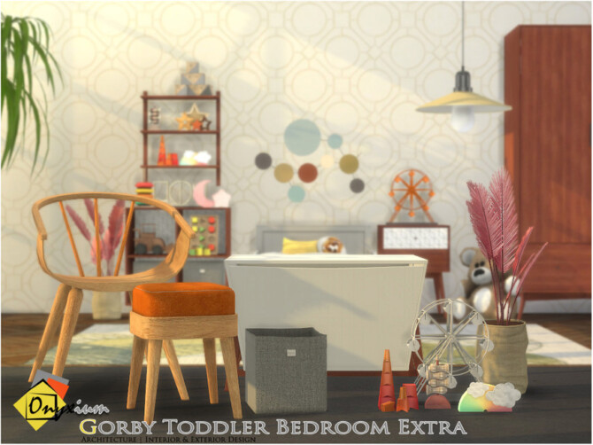 Sims 4 Mid Century Modern   Gorby Toddler Bedroom Extra by Onyxium at TSR