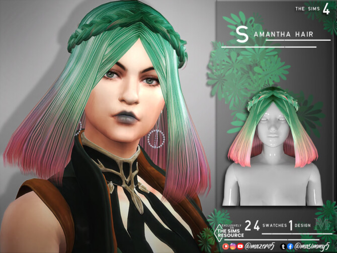 Sims 4 Samantha Hair by Mazero5 at TSR
