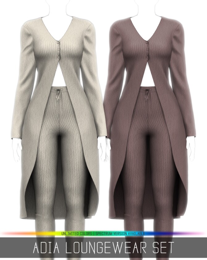Sims 4 Adia Loungewear Set at Simpliciaty