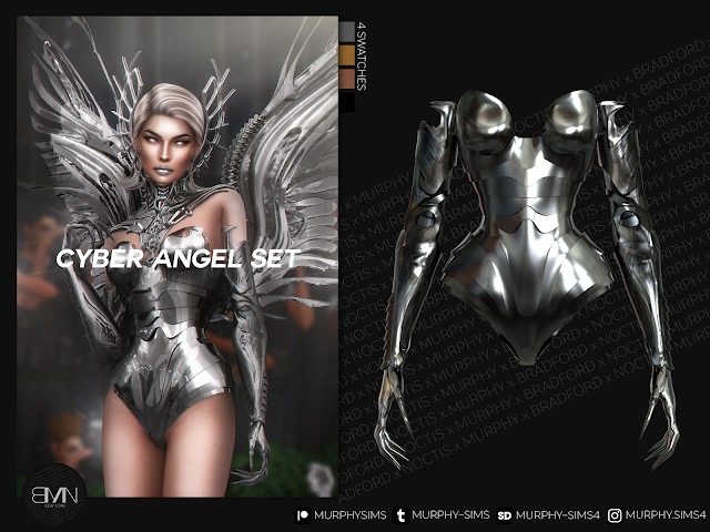 Sims 4 Cyber Angel Set at MURPHY