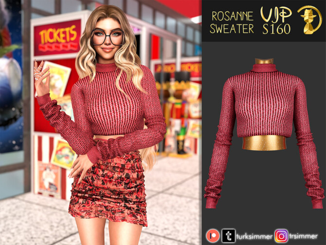 Sims 4 Rosanne Sweater S160 by turksimmer at TSR