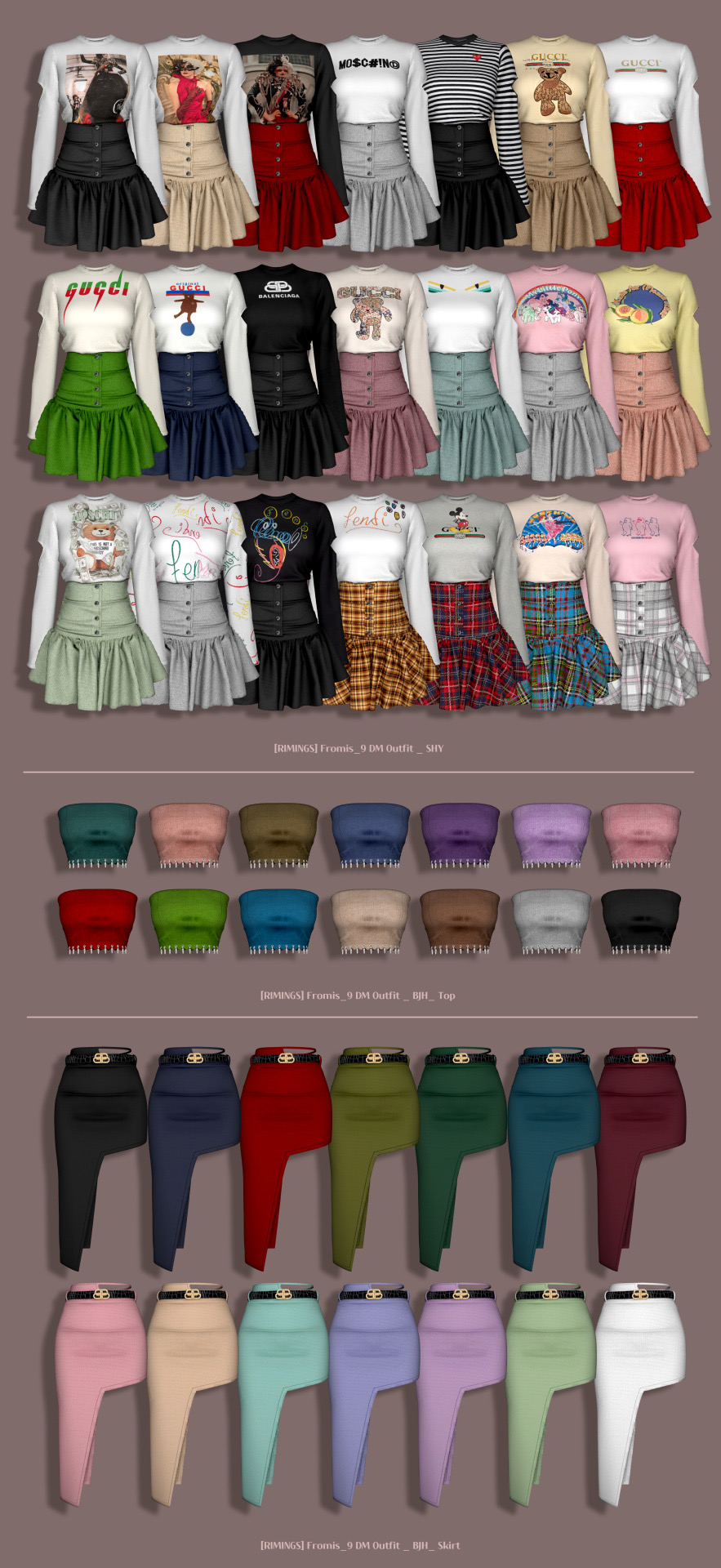 Outfit Set at RIMINGs » Sims 4 Updates