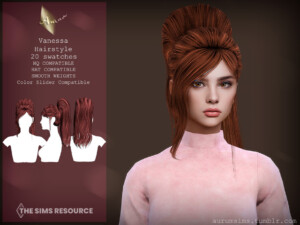 Vanessa High Ponytail Hair by AurumMusik at TSR