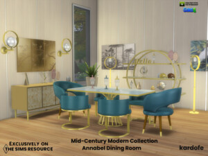 Mid-Century Modern Collection Annabel Dining Room by kardofe at TSR