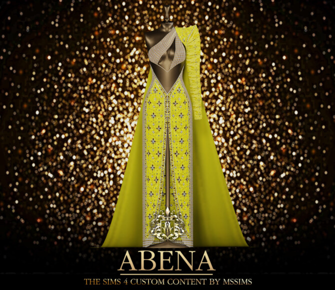 Sims 4 ABENA GOWN at MSSIMS