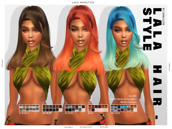 Sims 4 Lala Hair by Leah Lillith at TSR