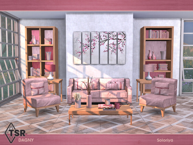 Sims 4 Dagny Livingroom by soloriya at TSR