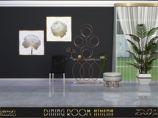Sims 4 Dining room Athena at DiaNa Sims 4