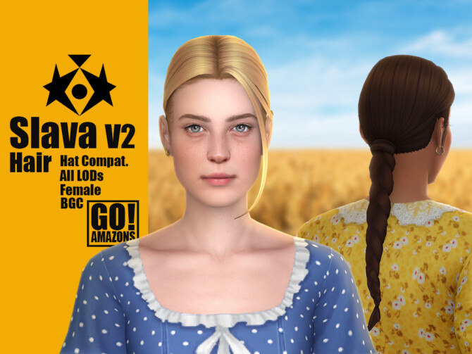 Sims 4 Slava Hair V2 by GoAmazons at TSR