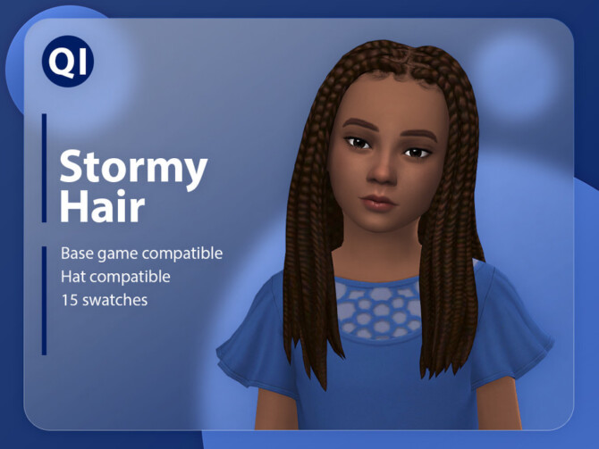 Sims 4 Stormy Hair by qicc at TSR