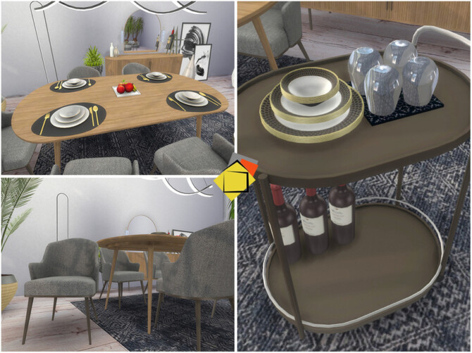 Sims 4 Anchorage Dining Room by Onyxium at TSR