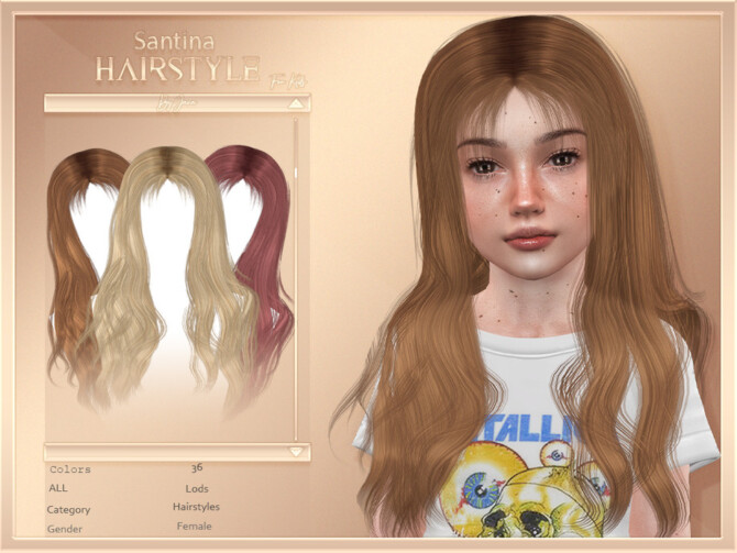 Sims 4 Santina (Child Hair) by JavaSims at TSR