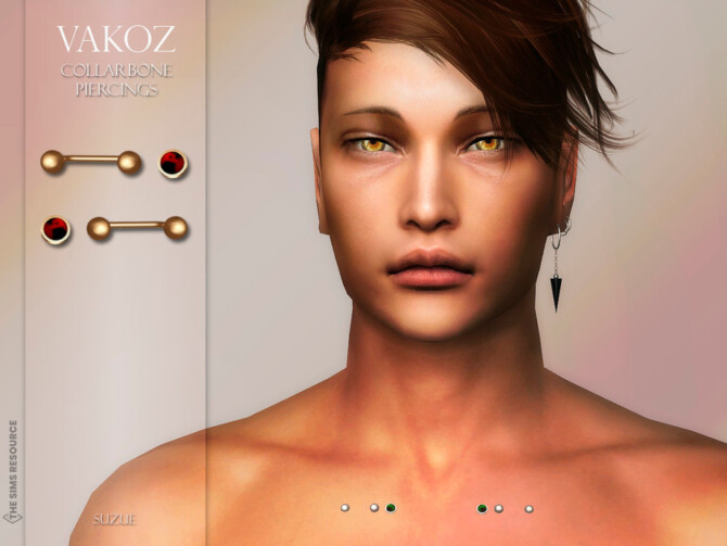 Sims 4 Vakoz Collarbone Piercing by Suzue at TSR