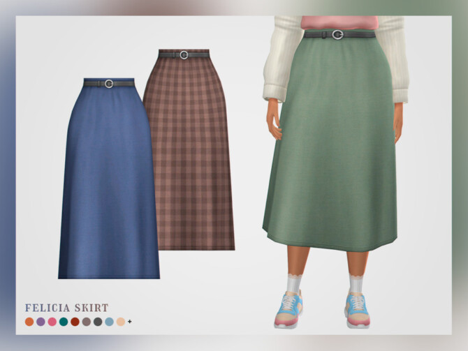 Sims 4 Felicia Skirt by pixelette at TSR