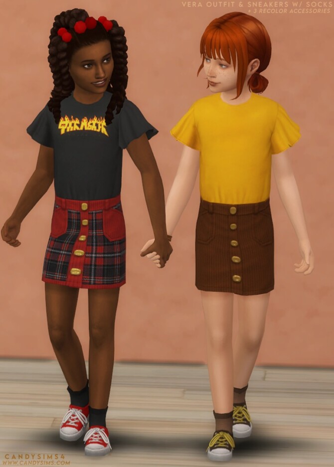 Sims 4 VERA OUTFIT & SNEAKERS at Candy Sims 4