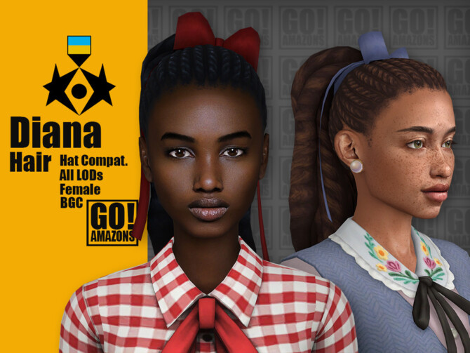 Sims 4 Diana Hair by GoAmazons at TSR