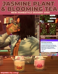 Jasmine & Blooming Tea – New Custom Drink & Harvestable by RobinKLocksley at Mod The Sims 4